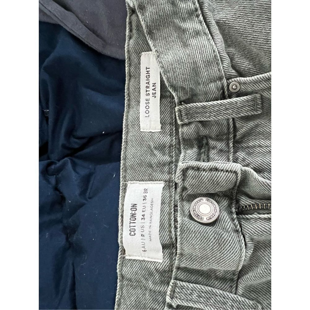 American Eagle cotton-on loose straight high rise khaki jeans 2 - Picture 4 of 4
